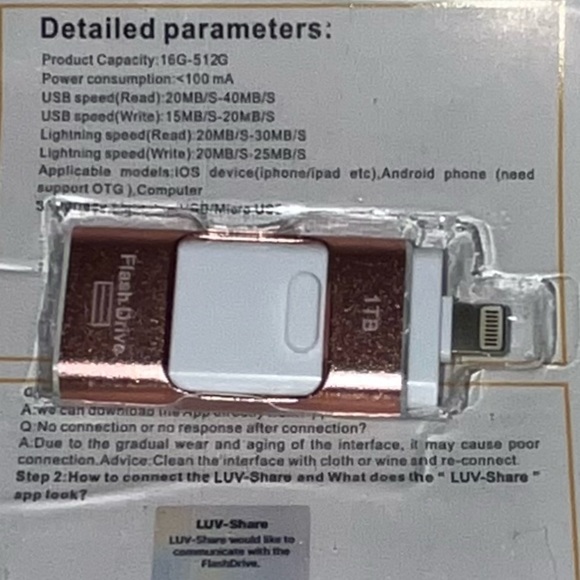 USB Flash Drive Huge Storage Capacity with 1TB Pink - Picture 11 of 11